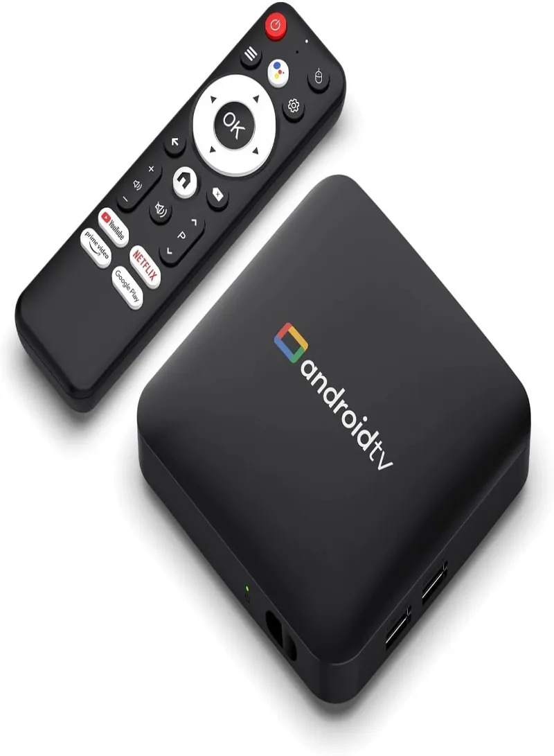 Android TV Box 4K Ultra HD 2025 – Smart TV Box Android 14.0 with Voice Remote, Bluetooth 5.0, 8GB RAM + 16GB ROM