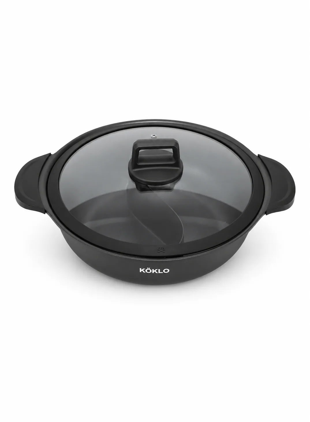 Köklo 30 cm Divided Cooking Pot with Silicone Glass Lid | Premium Non-Stick 4