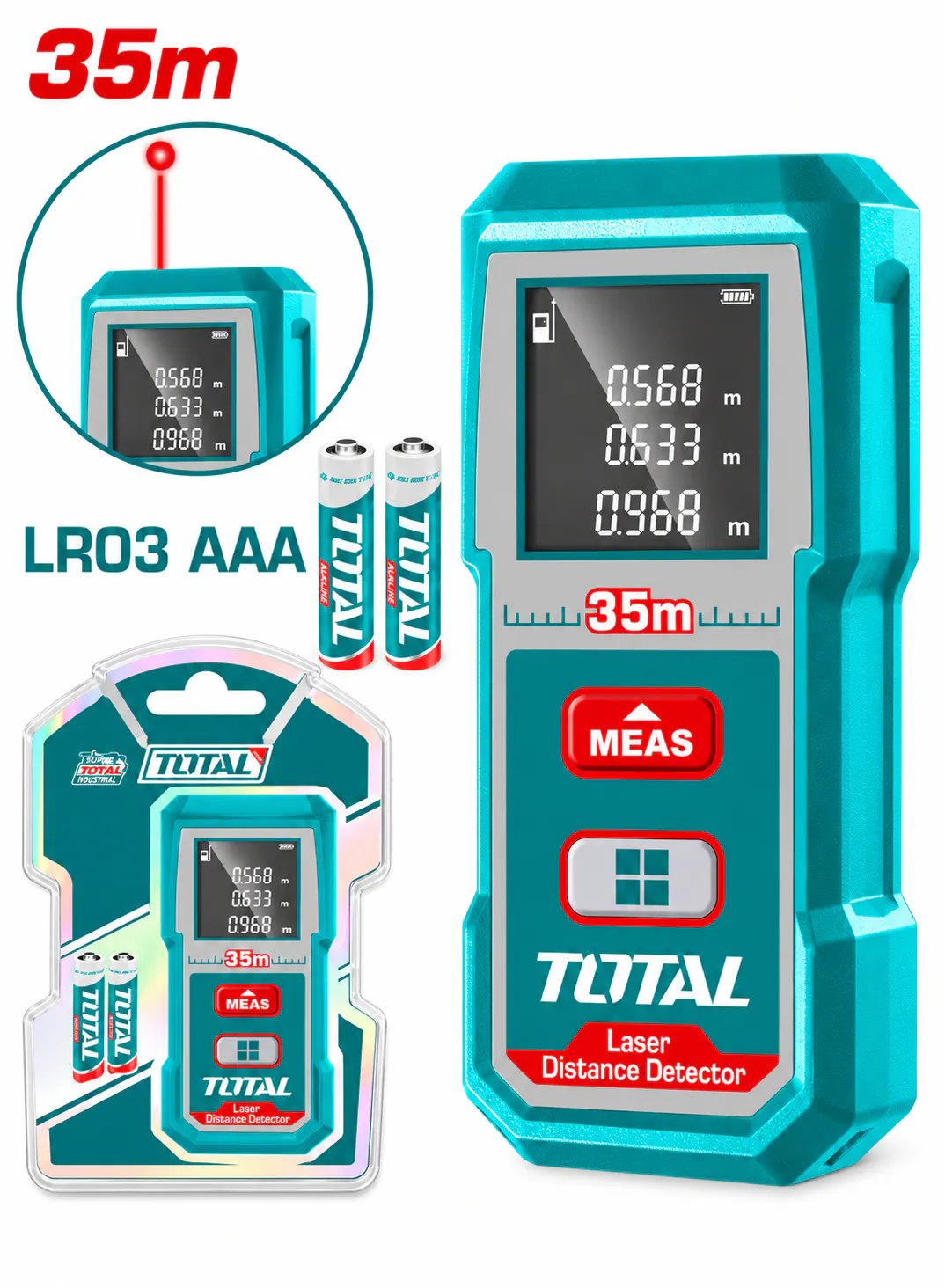 TOTAL 35m Digital Laser Distance Meter