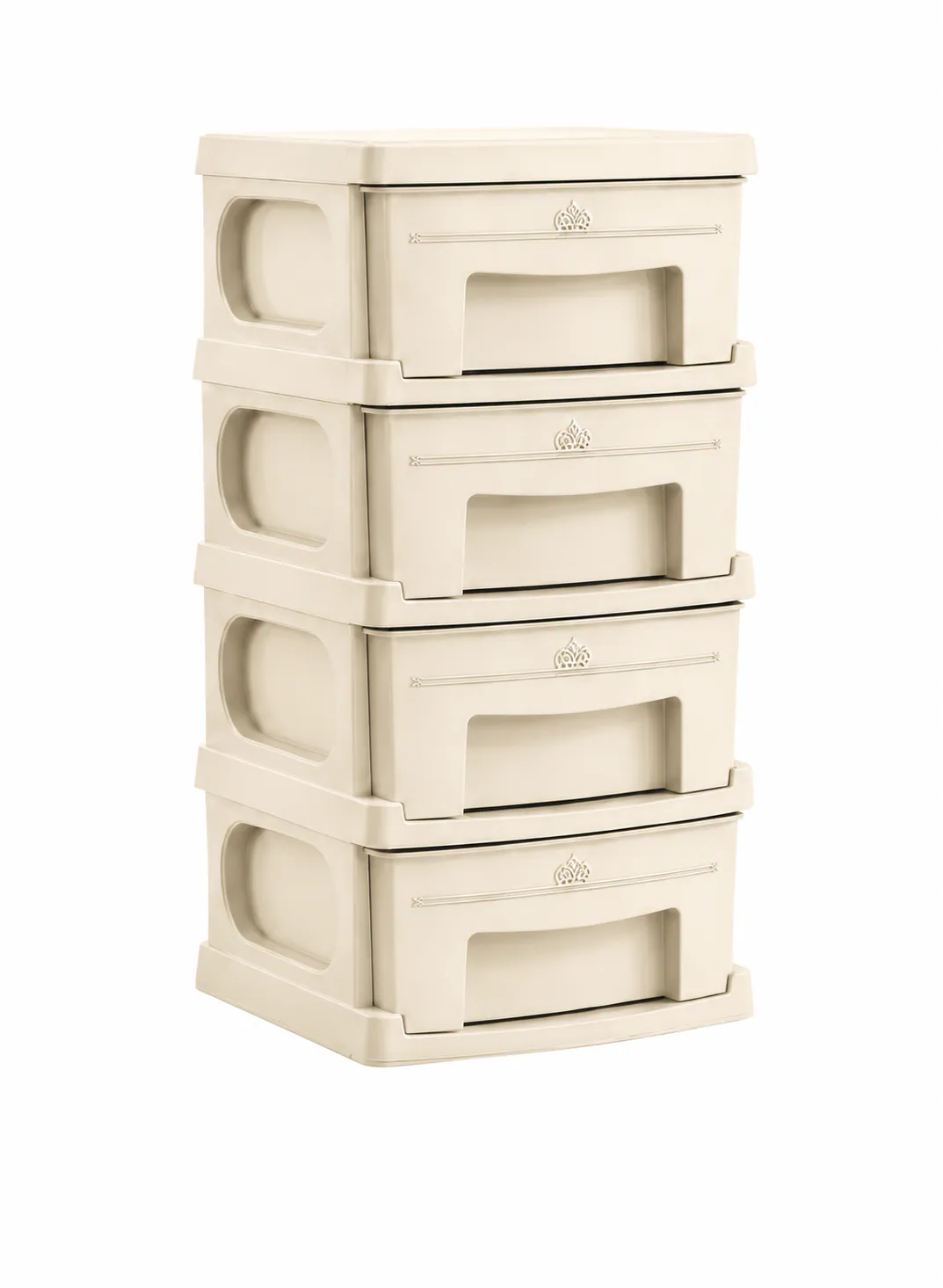 Turkomaz Tolido 4-Drawer Storage Cabinet – 32L per Drawer | 93.5 × 48.5 × 51.5 cm 2