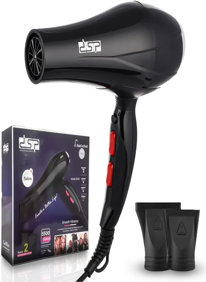 DSP 30102 Hair Dryer 1400-1600W – Cool Shot & Shine Hair Dryer with 3 Speed Levels