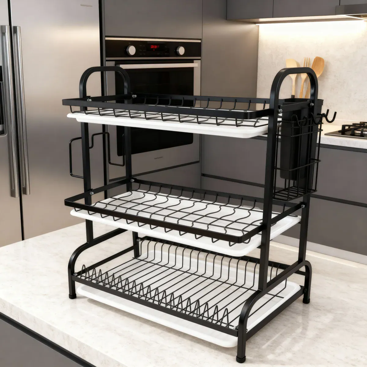 MaxiLift 3-Tier Dish Drying Rack 4