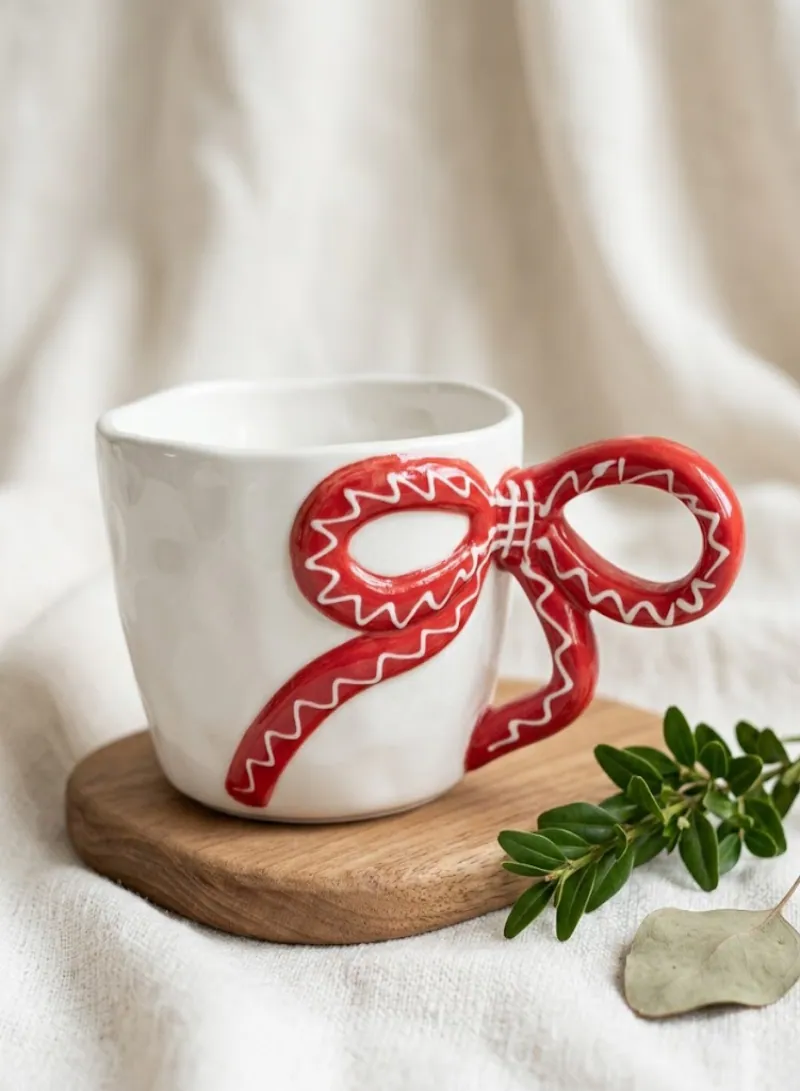 Ceramic Bow Mug 240ml