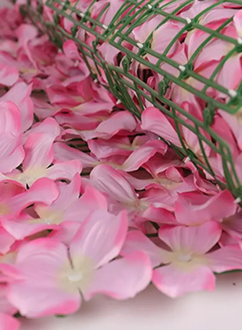 1 × 3m Artificial Hydrangea Flower Wall Panel – Indoor & Outdoor Wall Decoration (PINK) 2