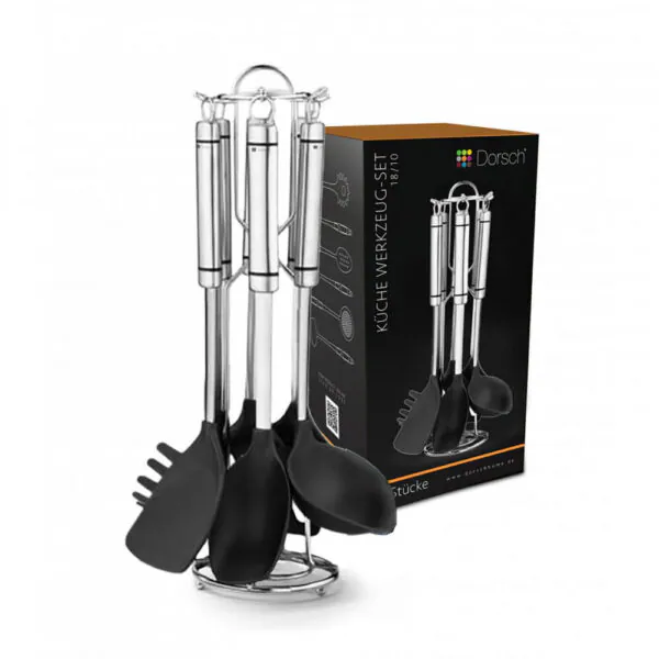 Dorsch 7 Pcs Non-Metal Utensils Set | Safe, Durable & Everyday Kitchen Essentials 3