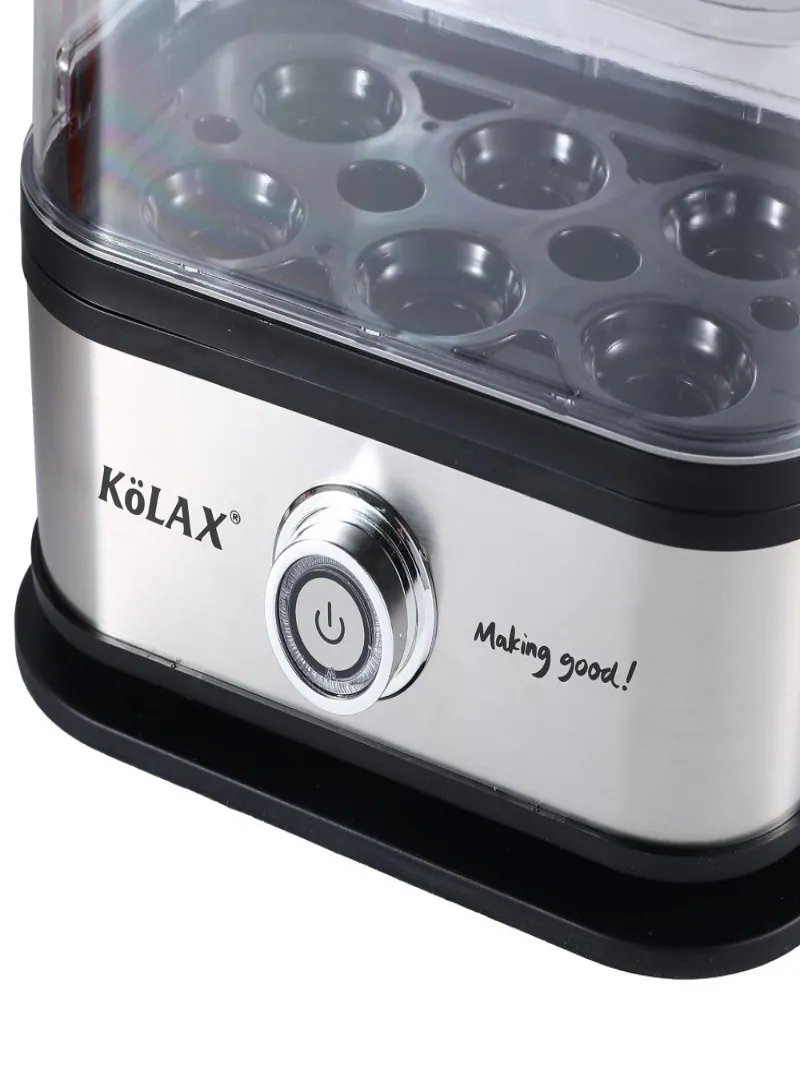 KÖLAX 200W Egg Cooker – 6 Egg Capacity Stainless Steel 4