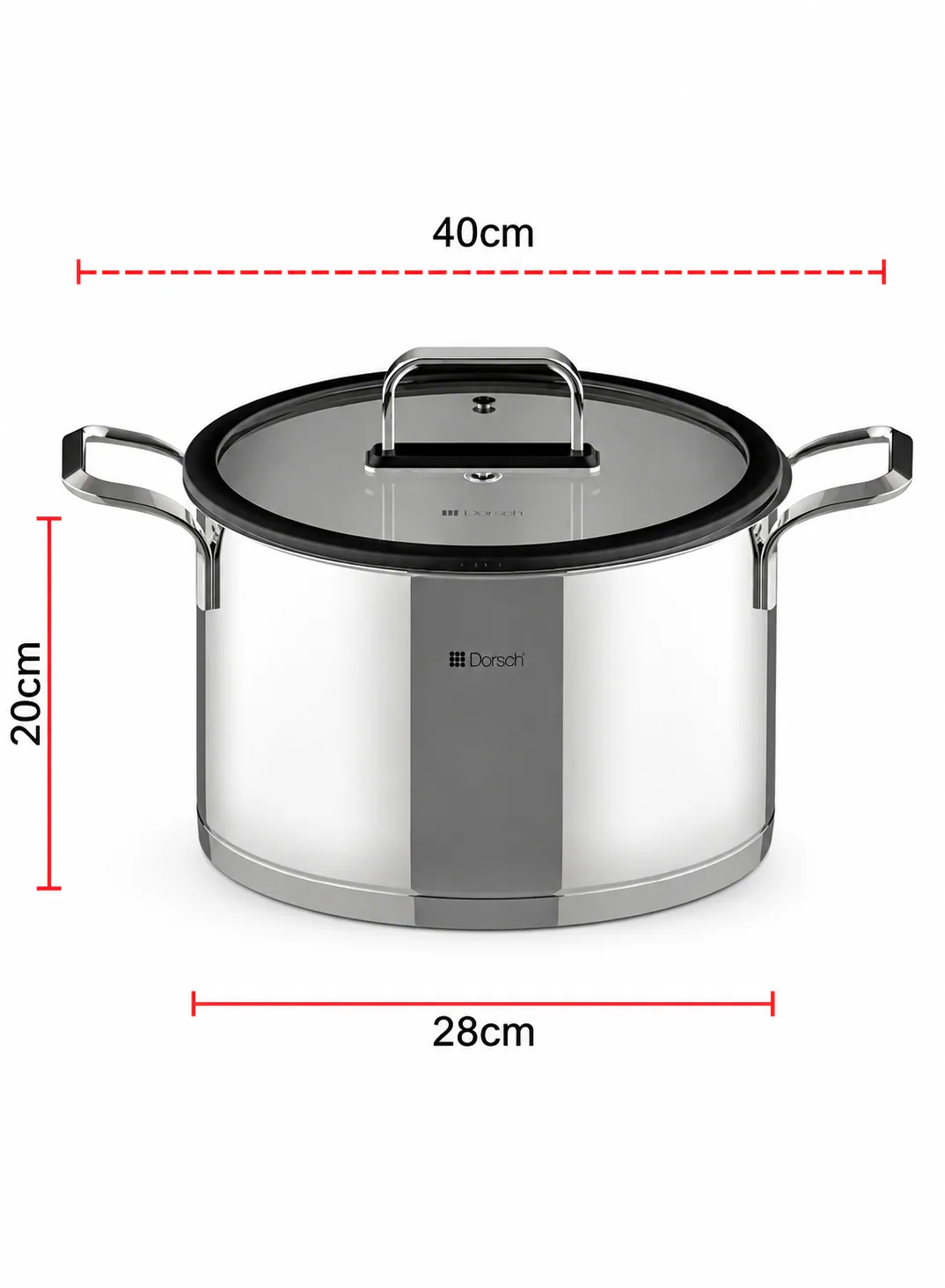 Dorsch Stainless Steel Pot 28cm – 12 l 2