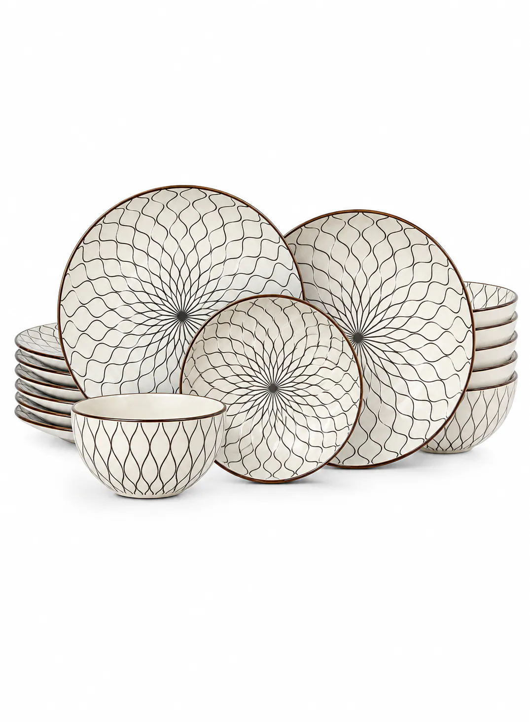 Dorsch Blanc 24-Piece Stoneware Dinnerware Set – Service for 6