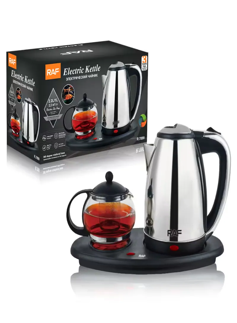 RAF R.7899 LED Lamp Electric Kettle Set – High Quality Stainless Steel Water Jug with Big Capacity 7