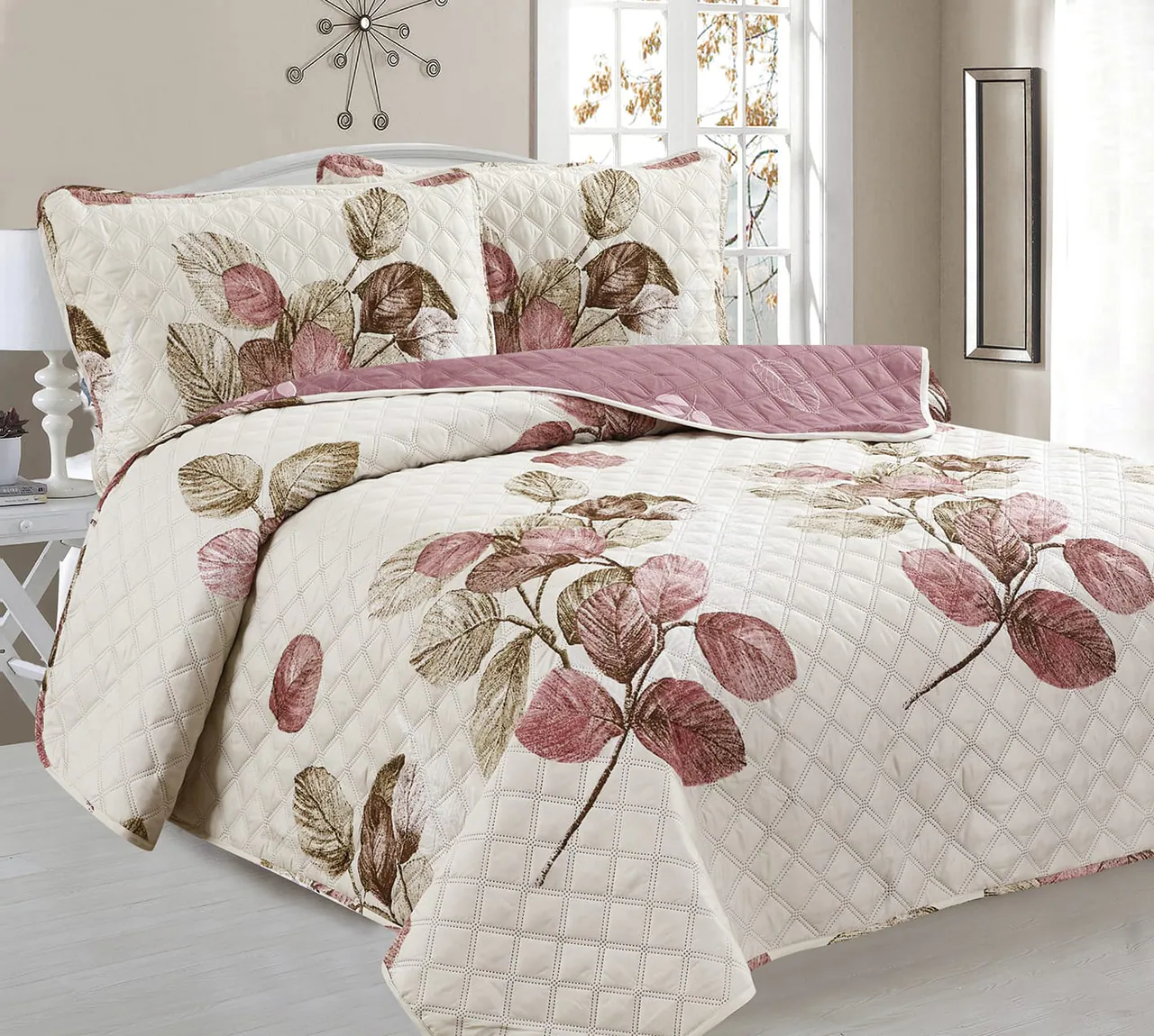 Luxury Quilted Bedspread Set – Soft Modern Comforter Cover-3