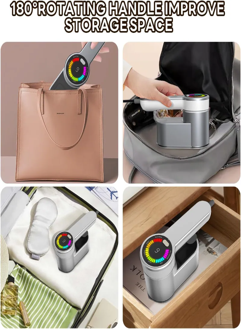 مكواة بخار محمولة للسفر – جهاز كيّ صغير 1200 واط مع 6 أوضاع ذكية و تصميم قابل للطي 3