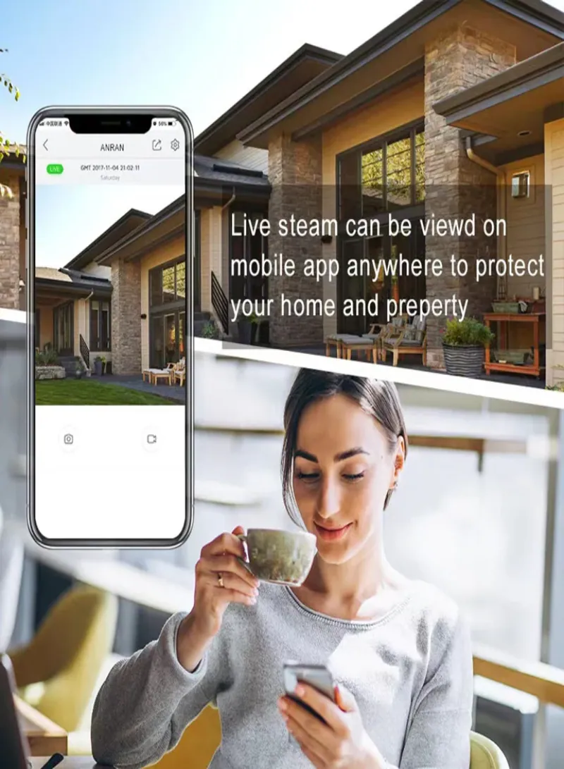 طقم كاميرات مراقبة TELI IP-POE 8CAM – نظام CCTV بدقة 8MP Full Color مع NVR 8CH ورؤية ليلية ملوّنة 2