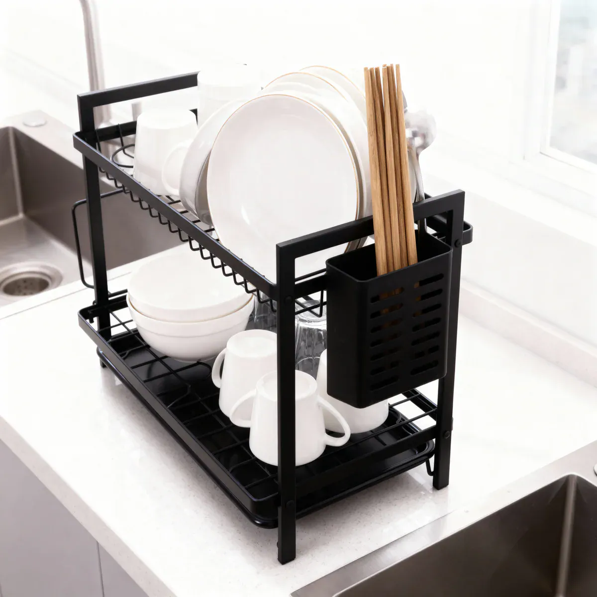 Essential Two-Tier Dish Drying Rack 2