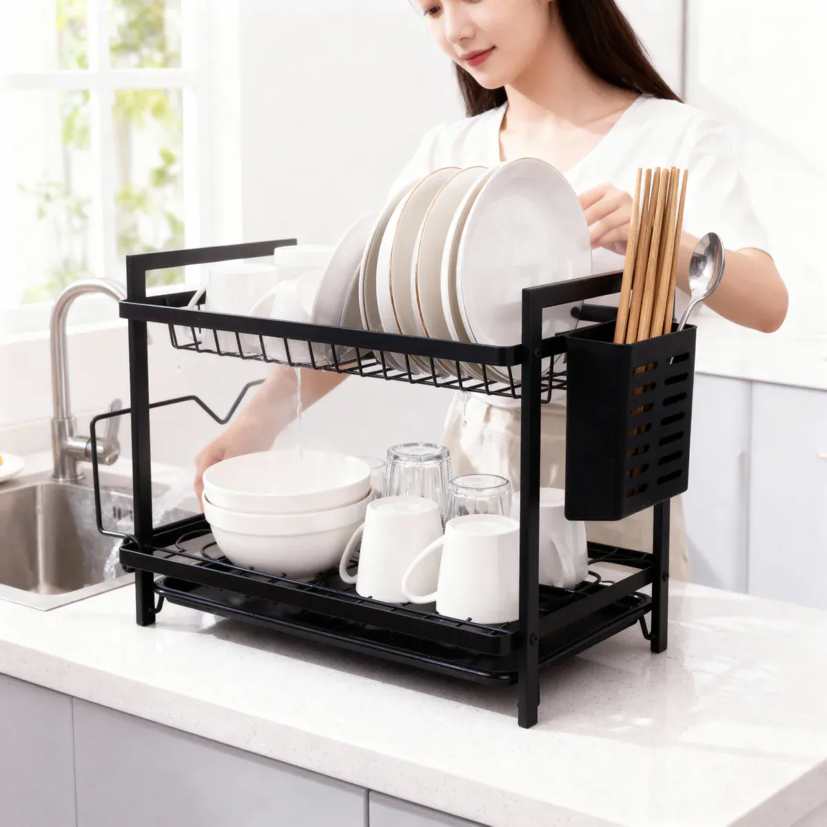 Essential Two-Tier Dish Drying Rack 3