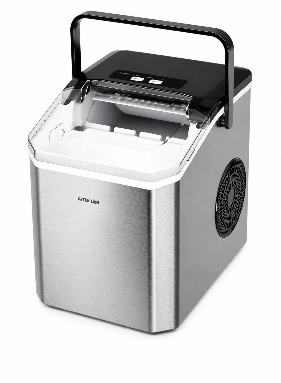 Green Lion Instant Ice Mate Ice Maker 1.5L – Gray | 10kg/24H Bullet Ice Machine with Self-Cleaning & Touch Control