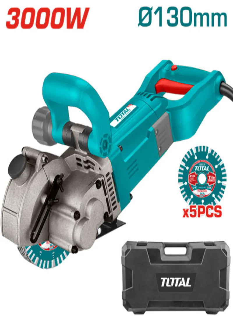 3000W Industrial Wall Chaser – 5-Disc Wall Groove Cutting Machine, 9-30mm Depth & 10-40mm Width