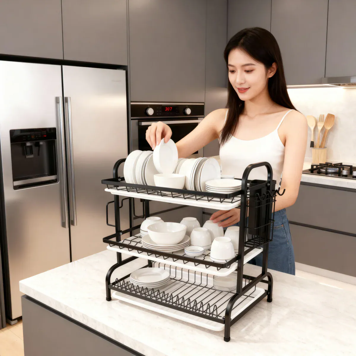MaxiLift 3-Tier Dish Drying Rack 3