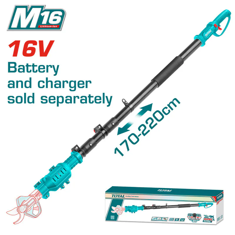 Total 16V 220cm Hedge Trimmer Extension Pole