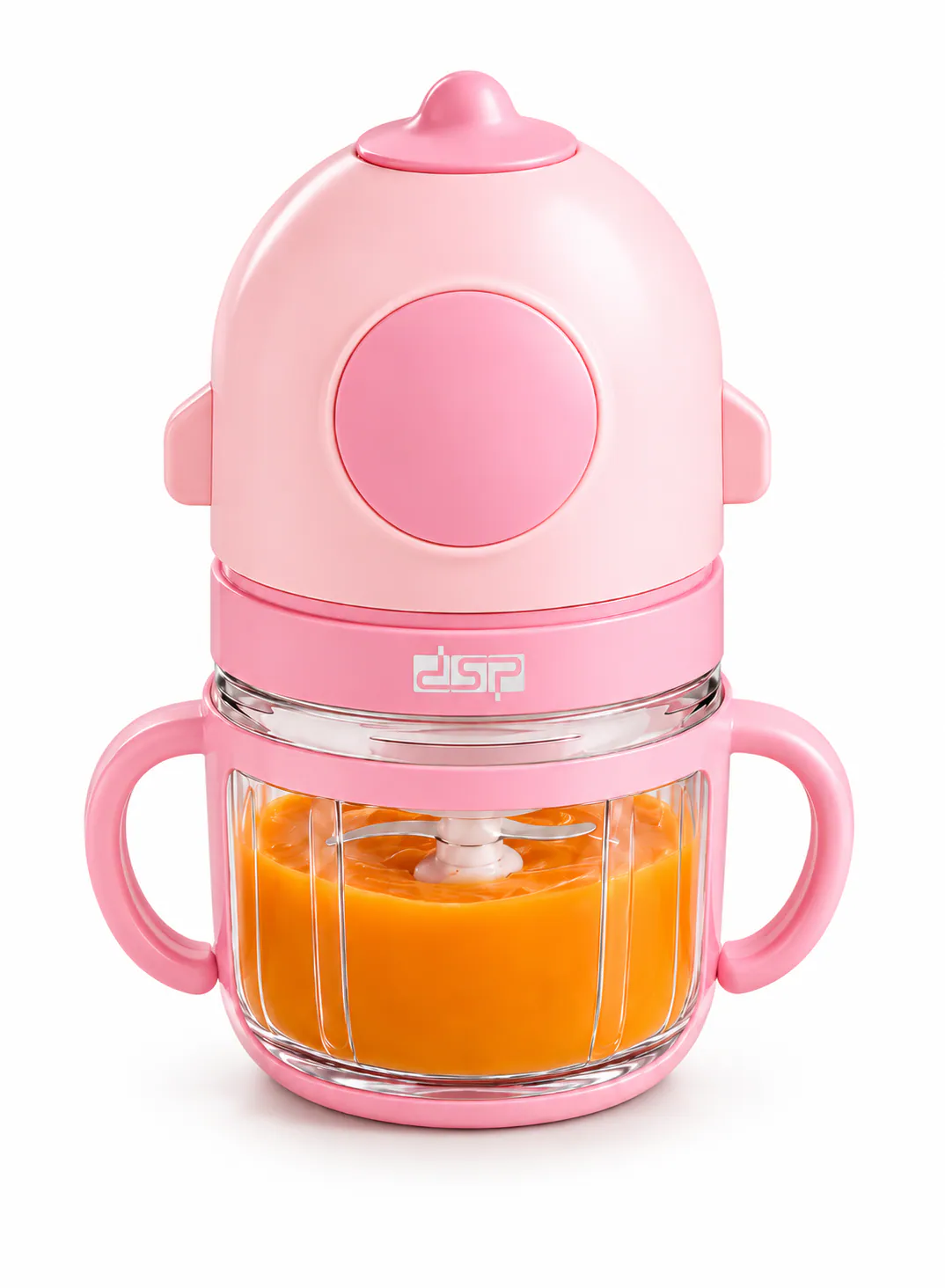 DSP Baby Food Processor – 300ml Glass Cup Mini Chopper with 304 Stainless Steel Blades, 10,000RPM