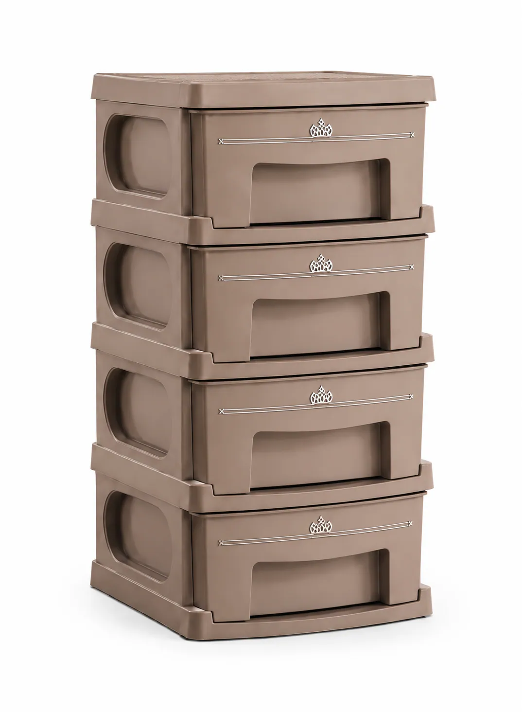 Turkomaz Tolido 4-Drawer Storage Cabinet – 32L per Drawer | 93.5 × 48.5 × 51.5 cm 4