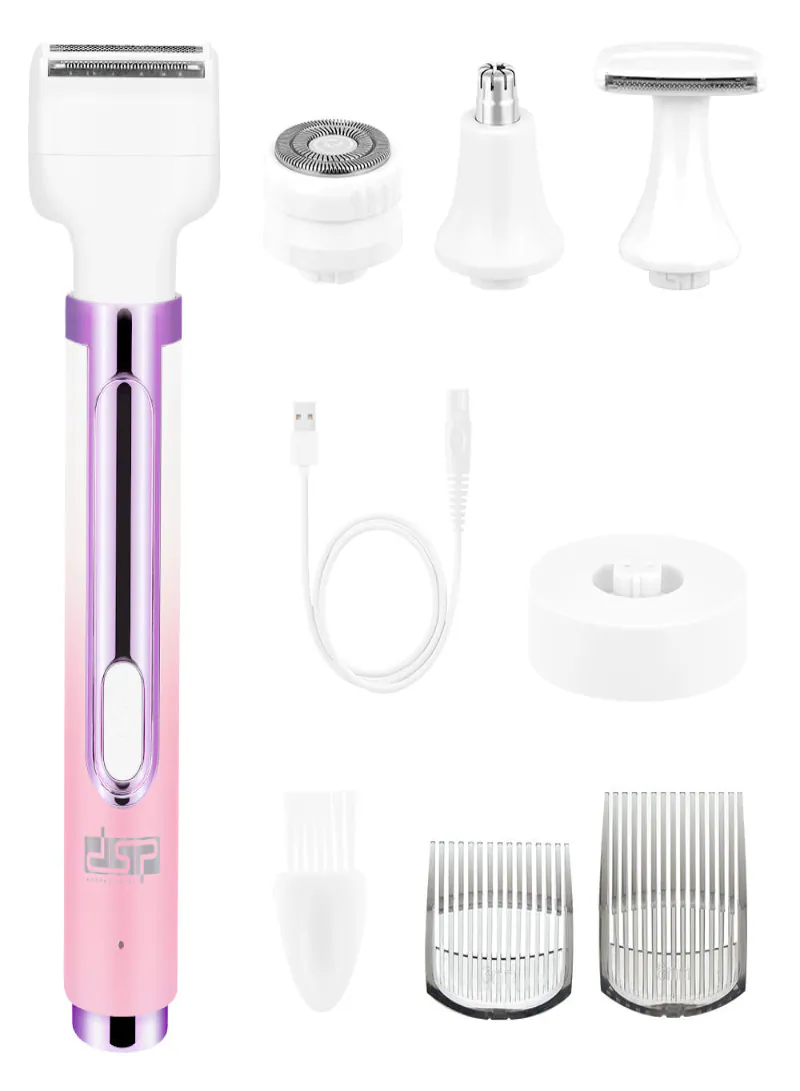 DSP 70414 5-in-1 Women’s Grooming Kit – USB Rechargeable 7000RPM Grooming Set with IPX6 Waterproof Design 4