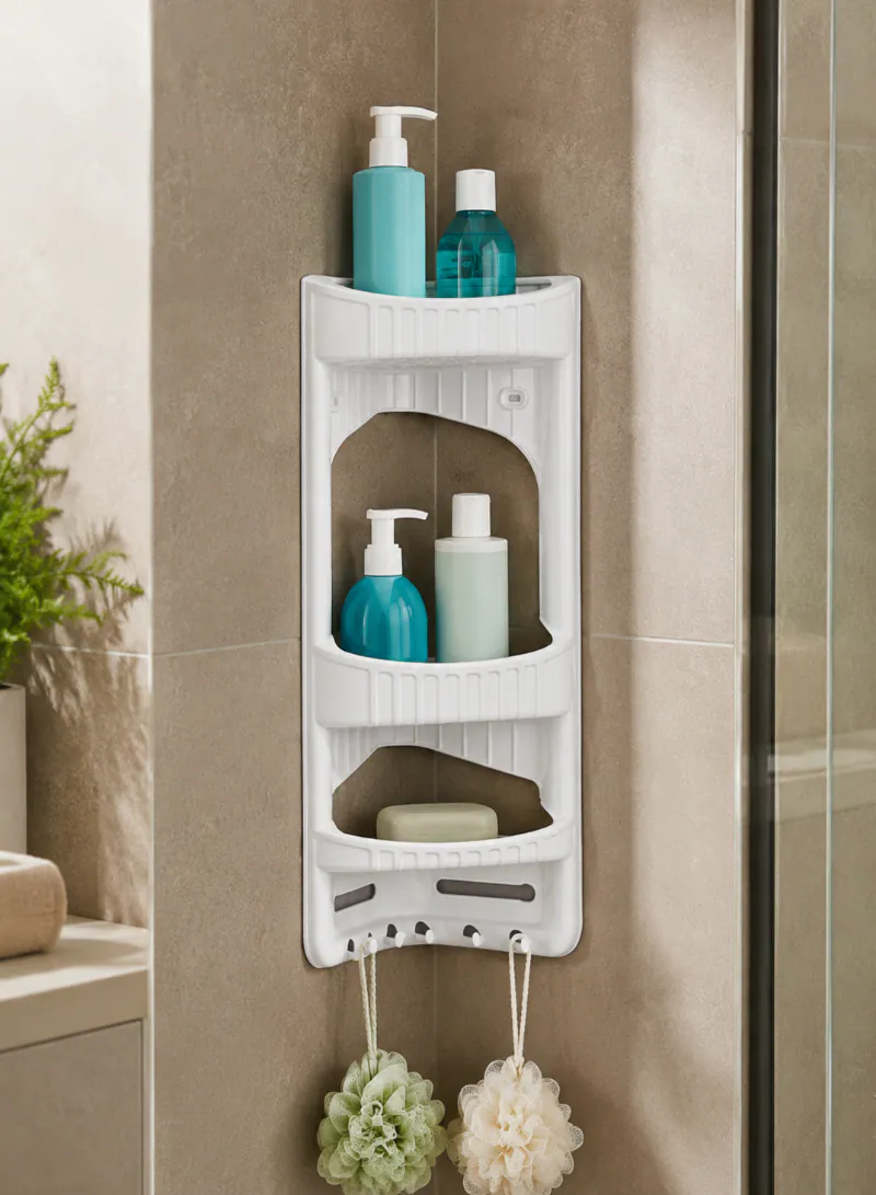 رف حمام زاوية Corner Shower Caddy – منظم مستلزمات الاستحمام 285 × 170 × 485 مم