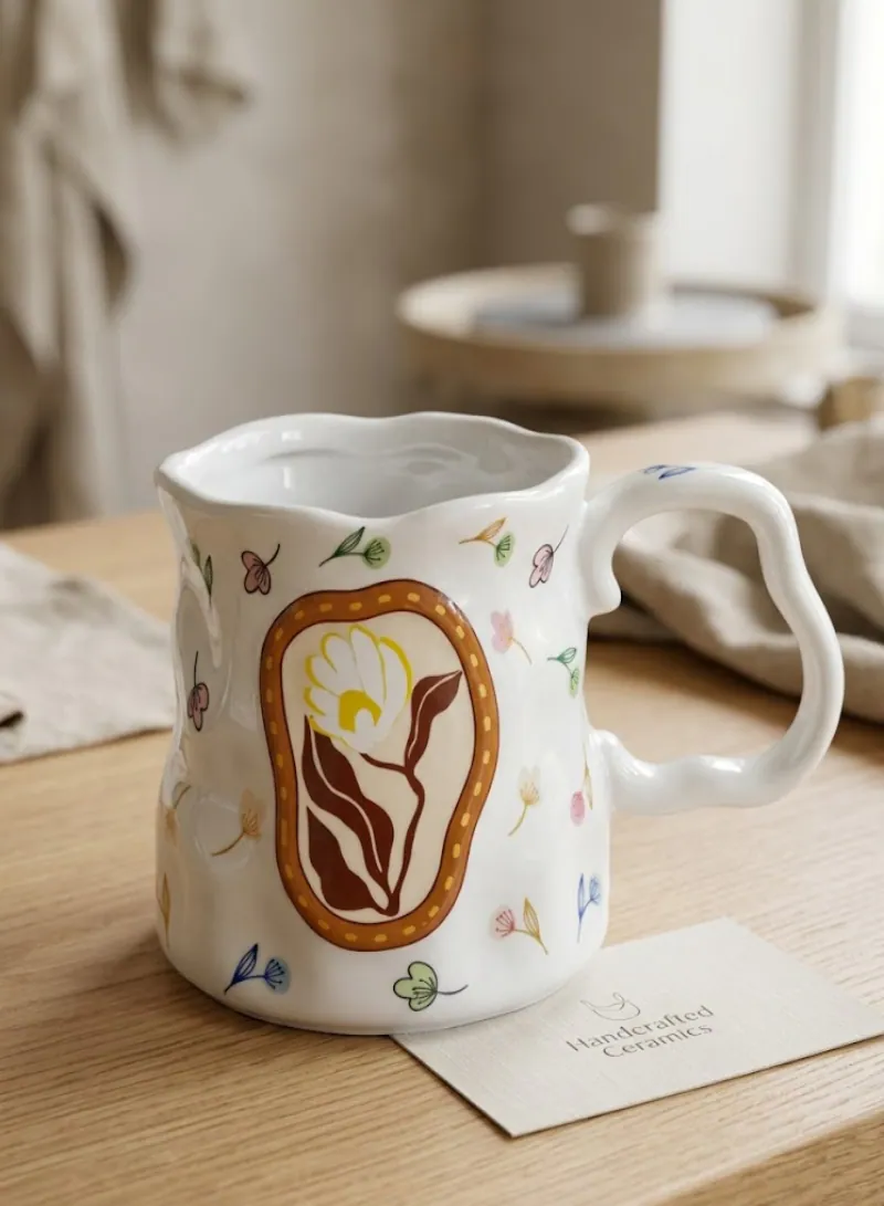 Floral Ceramic Mug 300ml