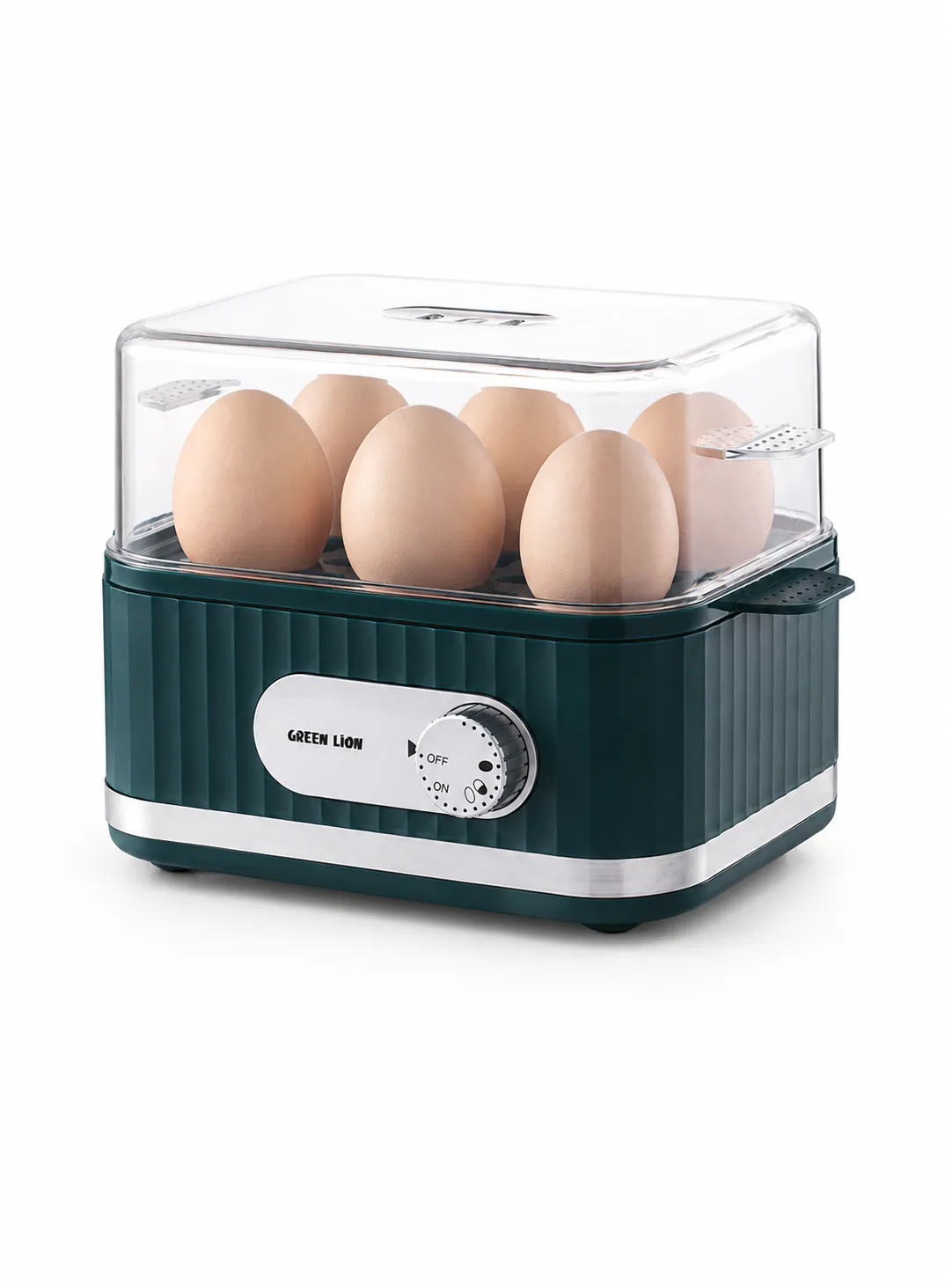 Green Lion Smart Egg Cooker 400W with 6-Egg Capacity & 3 Cooking Levels – Green