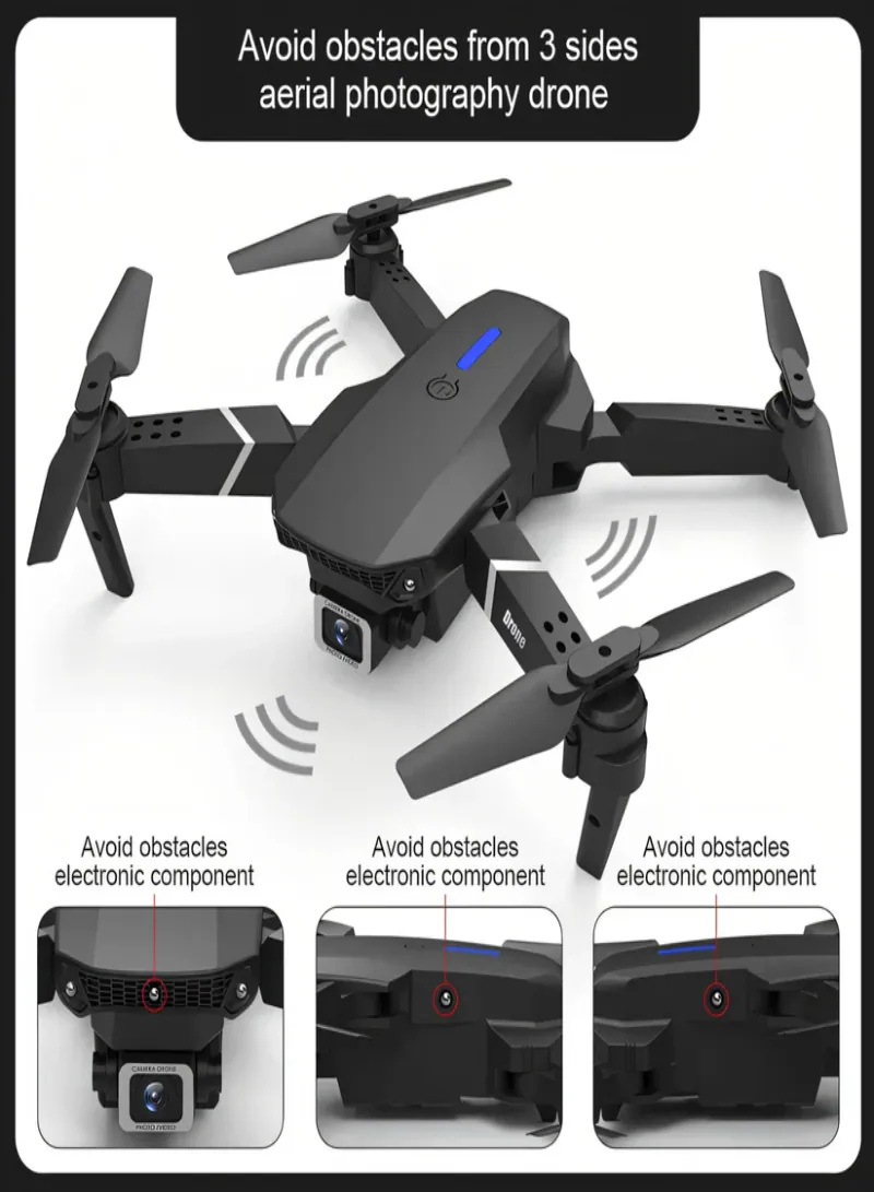 SGM-E88 4K Camera Drone – Foldable Dual Camera Drone with WiFi, Altitude Hold & 360° Rotation 3