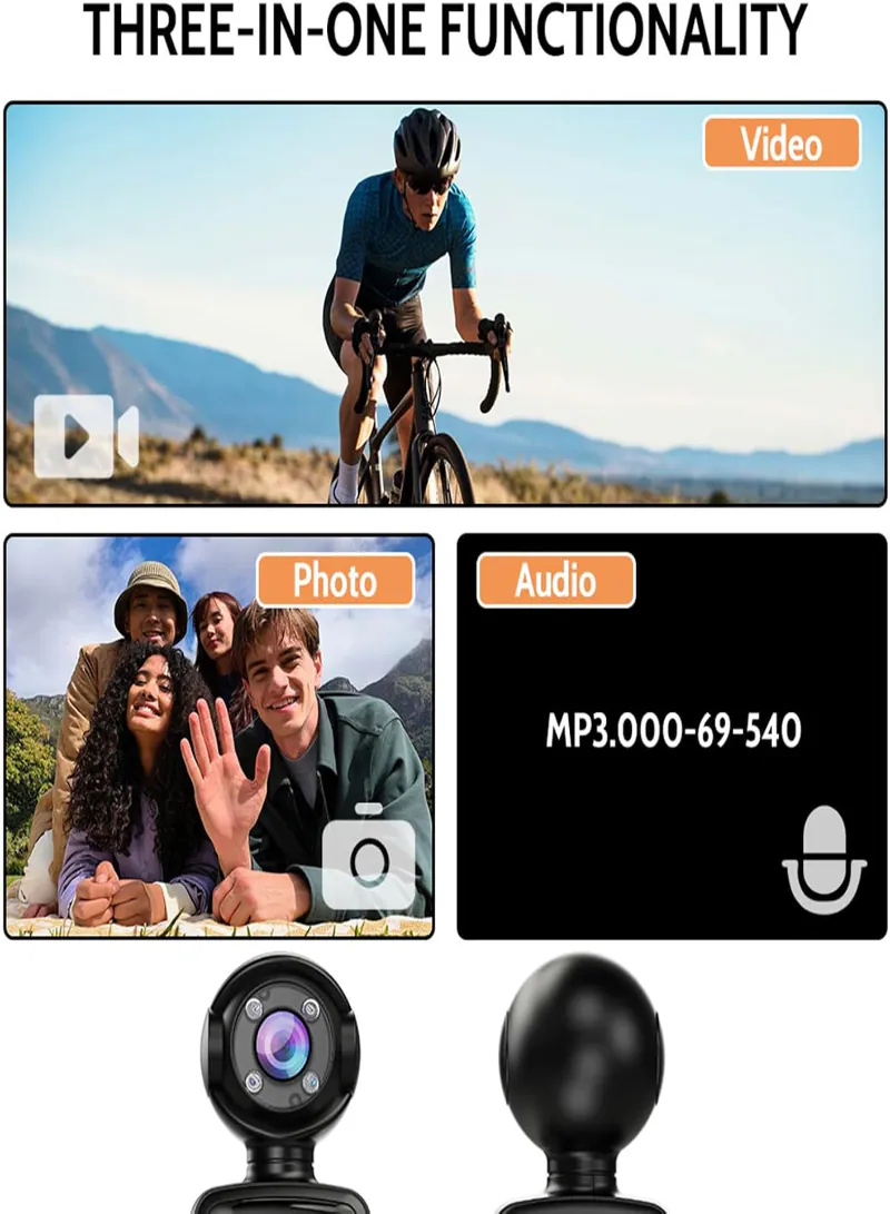 كاميرا أكشن DAUZ بدقة 1080P Full HD – كاميرا رياضية محمولة WiFi مع زاوية واسعة 140° وعدسة قابلة للدوران ورؤية ليلية 5