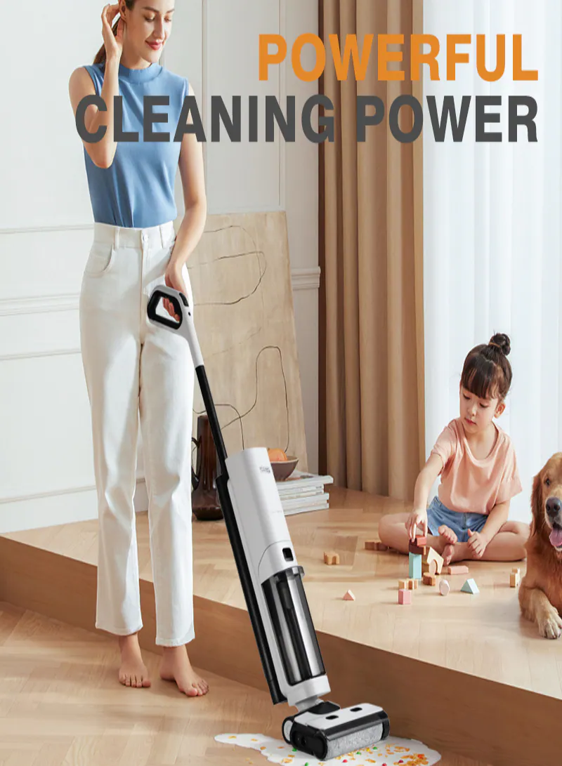 DSP KD2055 Pro 3-in-1 Cordless Floor Cleaner – 11KPa Self-Traction Vacuum Cleaner with Auto & ECO Modes 6