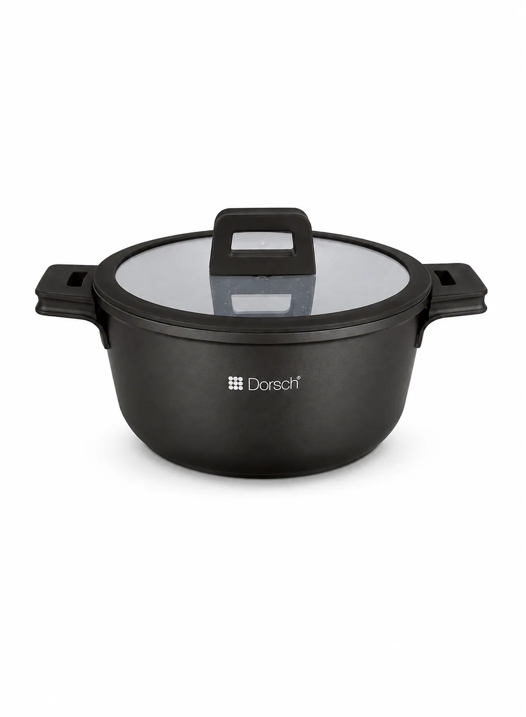 Dorsch Casserole Ø22cm – 3L | Marble Ceramic Non-Stick with Glass Lid