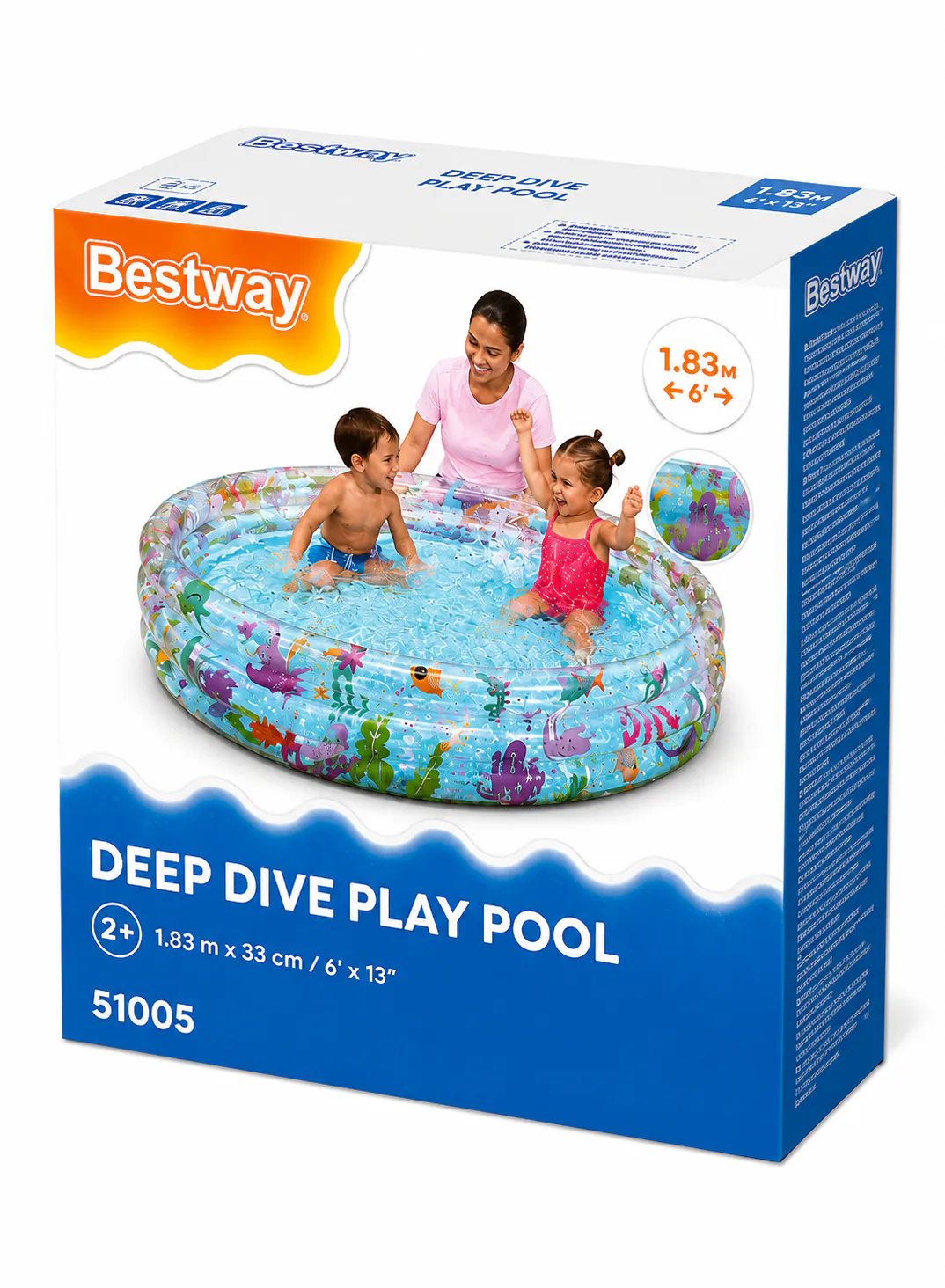 Bestway Deep Dive Play Pool 1.83m × 33cm Inflatable Kids Pool – Model 51005 2