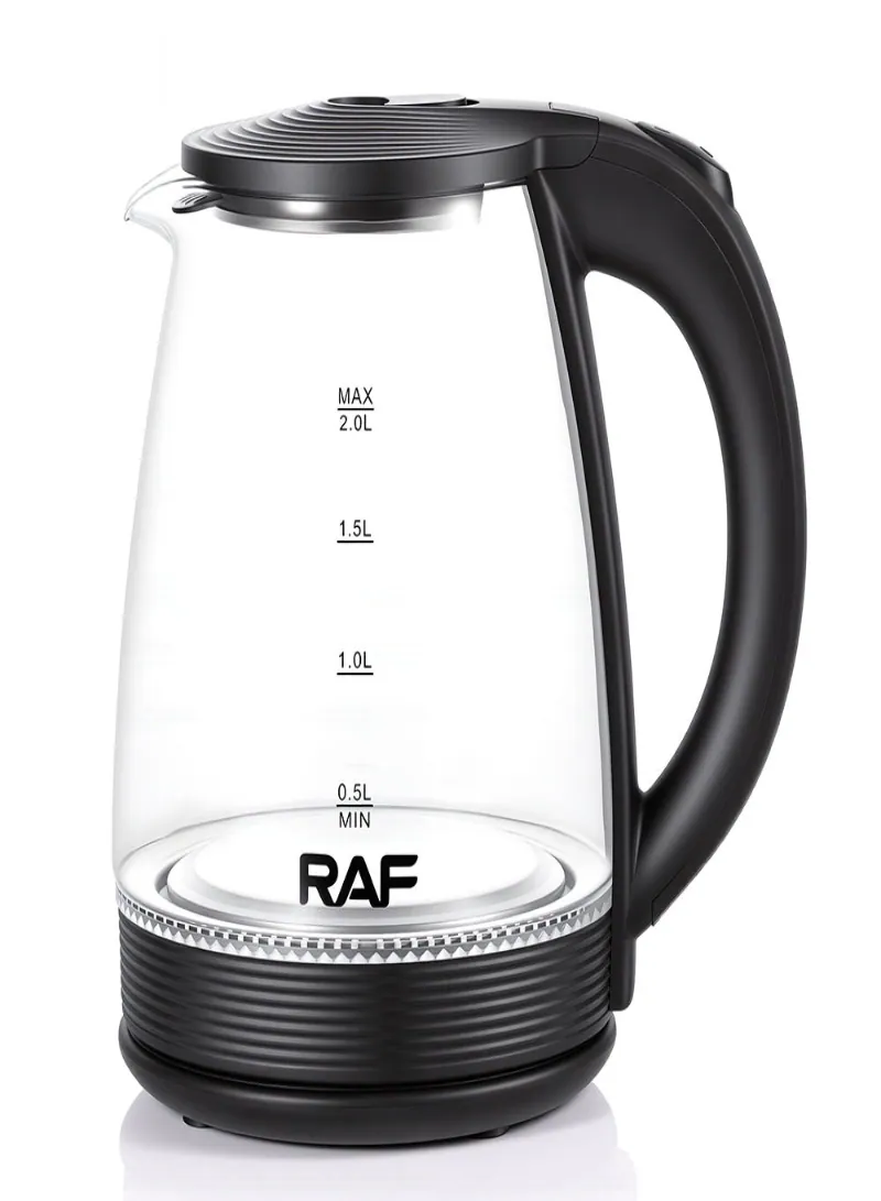 RAF 1500W Glass Electric Kettle – 2L Family Size Fast Boiling Water Boiler 5