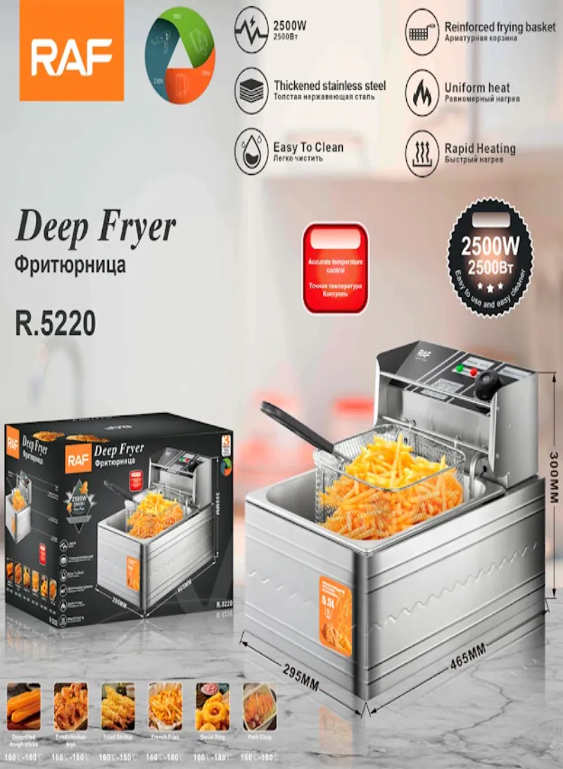 RAF Deep Fryer R5220 – 2500W, 6L Capacity 5