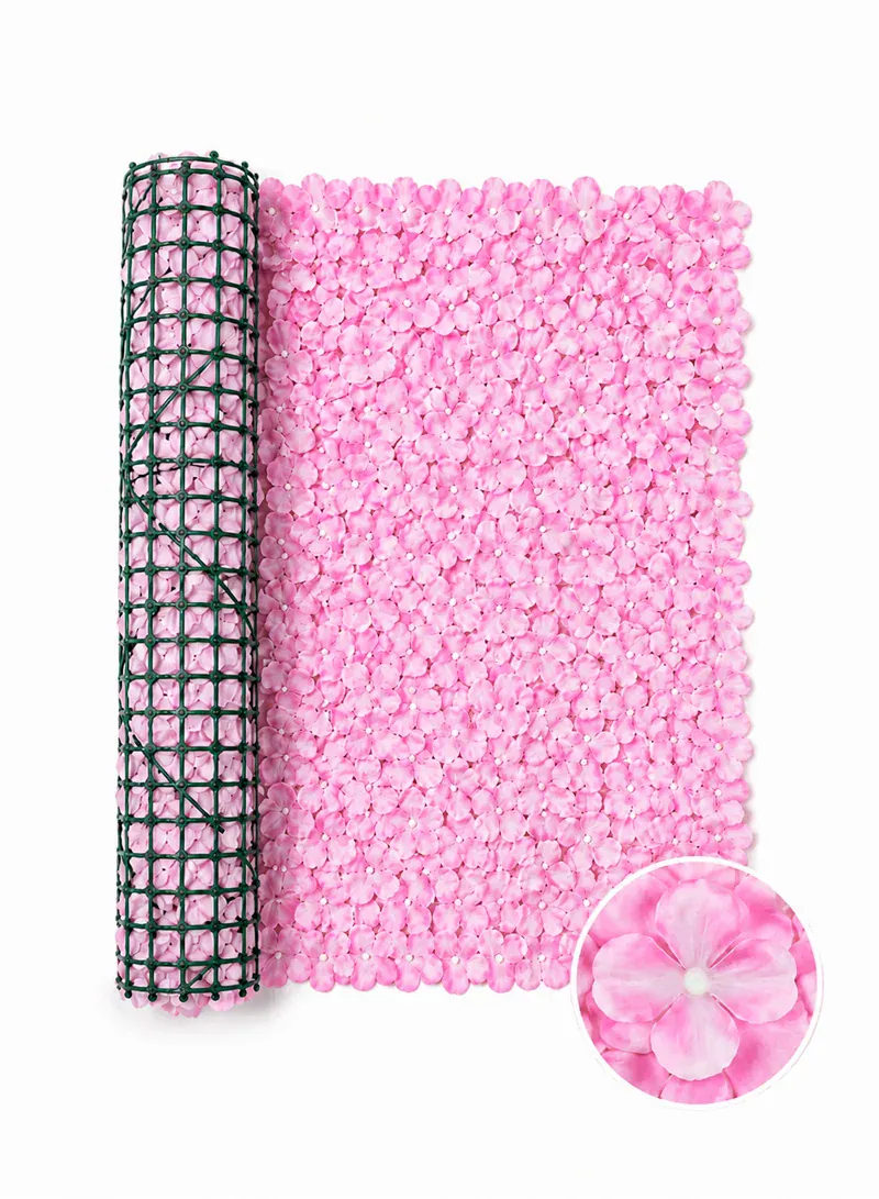 1 × 3m Artificial Hydrangea Flower Wall Panel – Indoor & Outdoor Wall Decoration (PINK)
