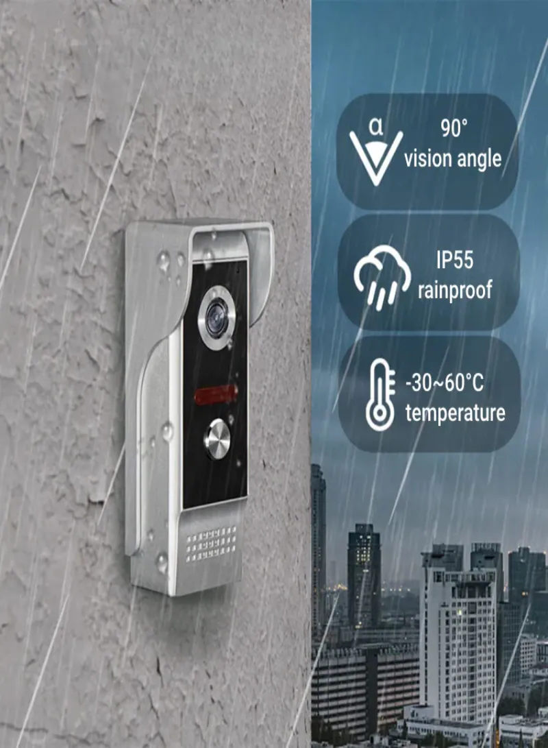 High Quality Color Video Door Intercom System – 2-Way Video Interphone with RFID Unlocking & App Contro 5