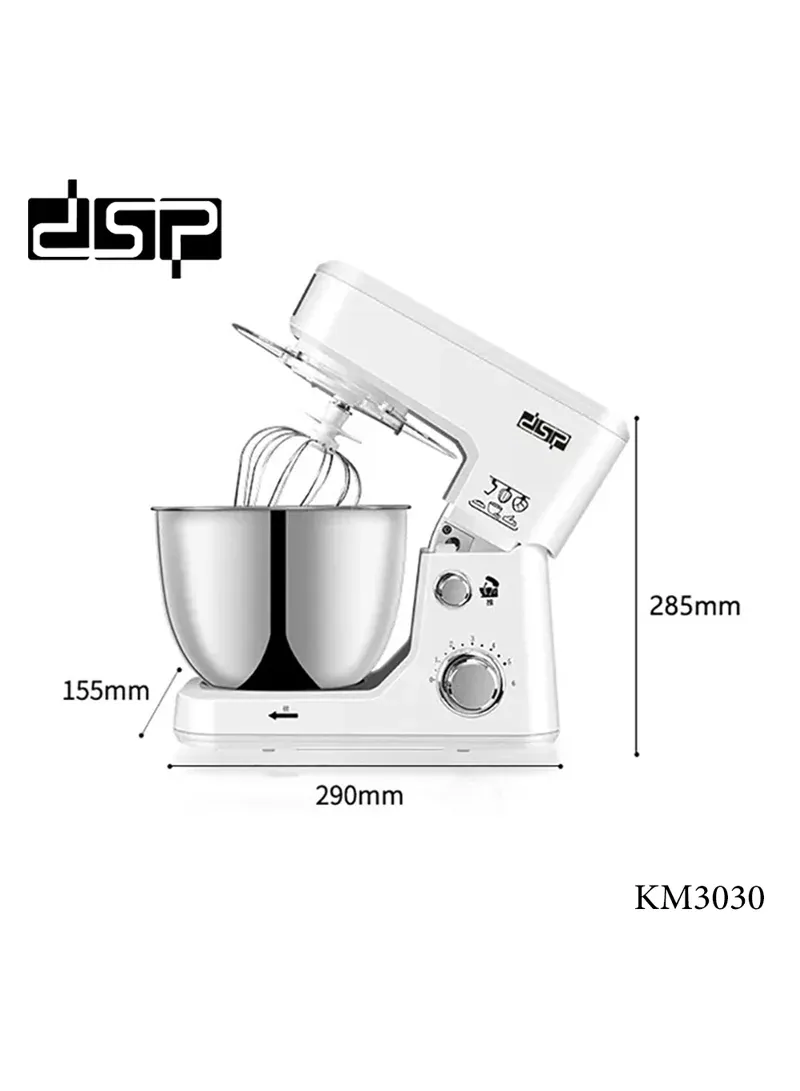 DSP KM3030 Professional 3-in-1 Stand Mixer 1000W – 5L Stainless Steel Bowl Mixer with 10+ Speed Control 5