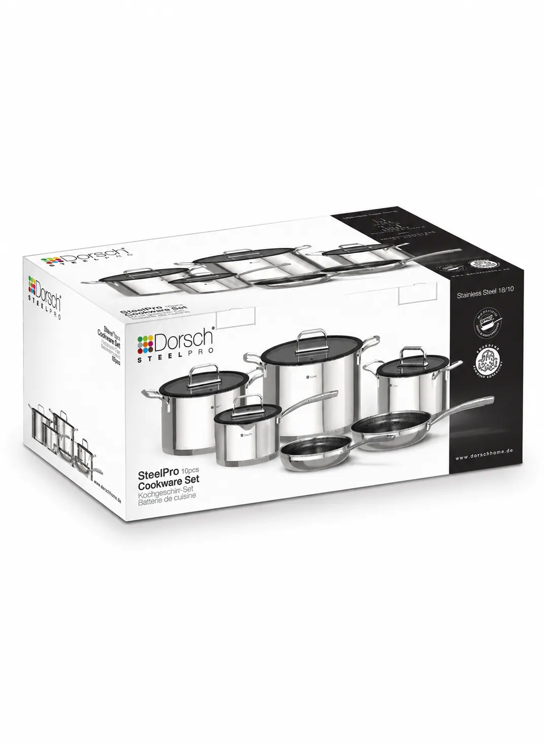 Dorsch Stainless Steel Cookware Set – 10 Pieces 3