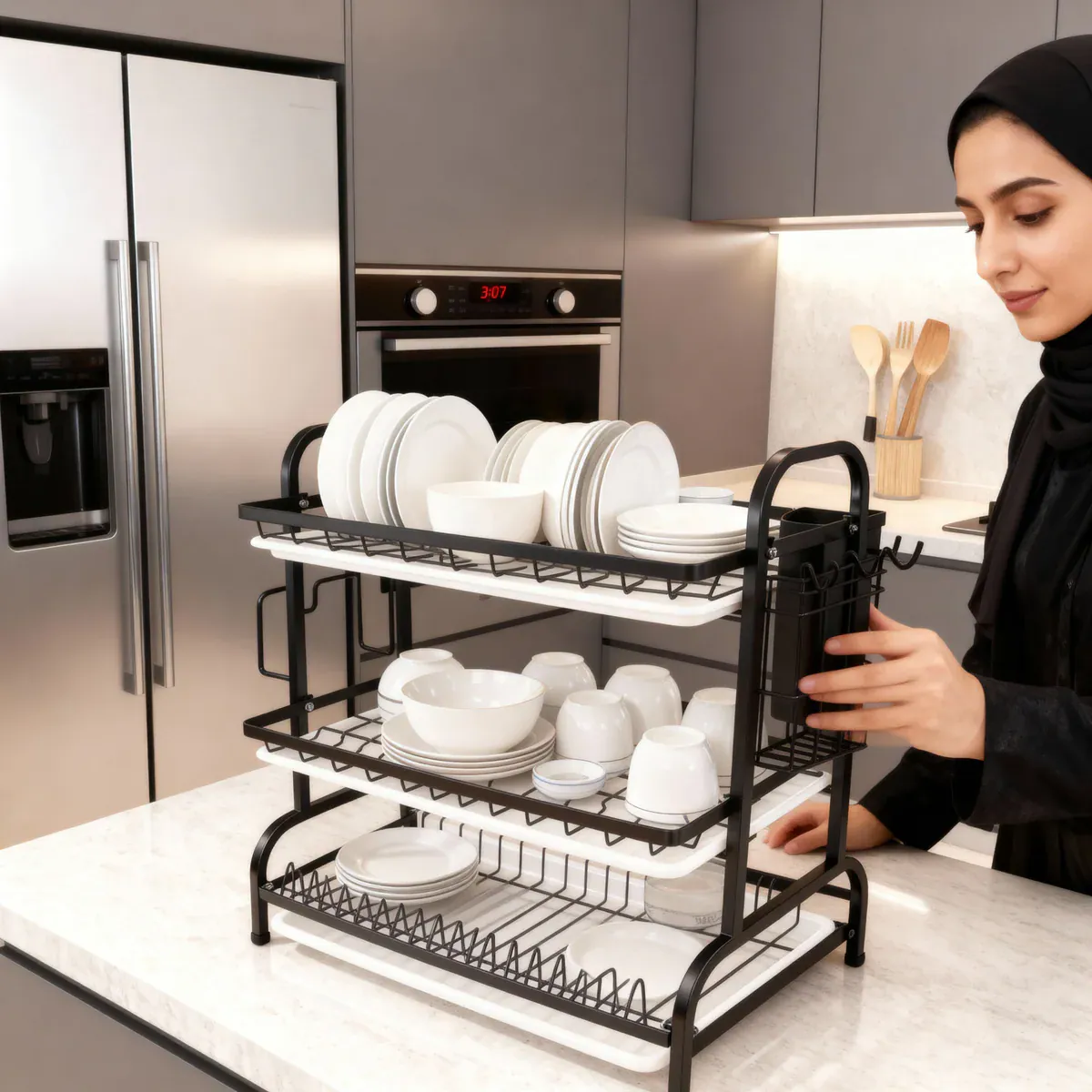MaxiLift 3-Tier Dish Drying Rack 2