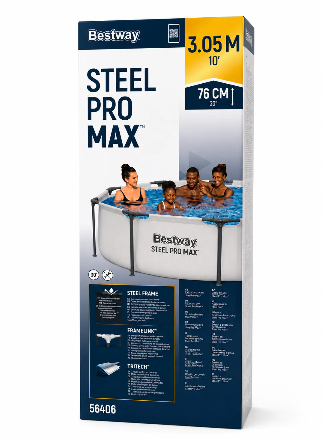Bestway Steel Pro MAX Round Frame Pool 3.05m × 76cm – Model 56406 2