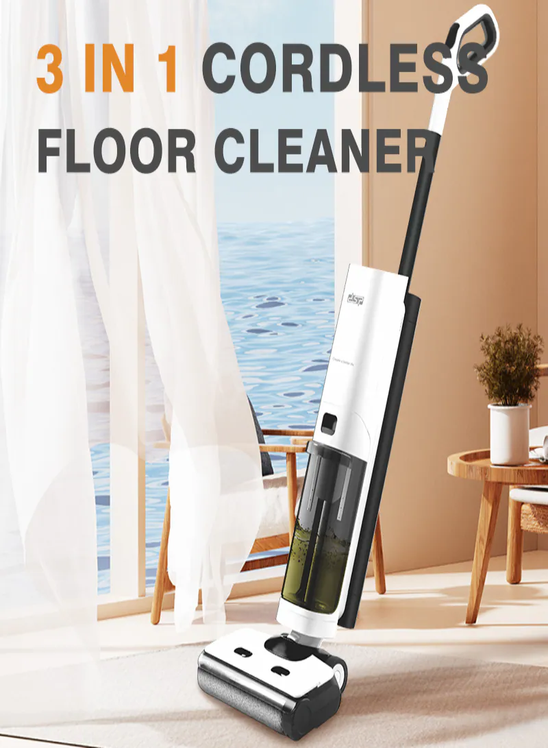 DSP KD2055 Pro 3-in-1 Cordless Floor Cleaner – 11KPa Self-Traction Vacuum Cleaner with Auto & ECO Modes 2