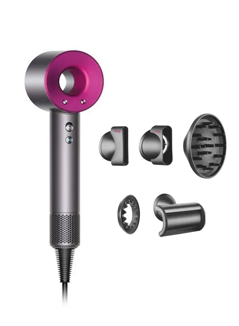 DSP 30658 Professional Hair Dryer 1600W – High-Speed Ionic Hair Dryer with 3 Speeds, 4 Heat Settings & 5 Attachments