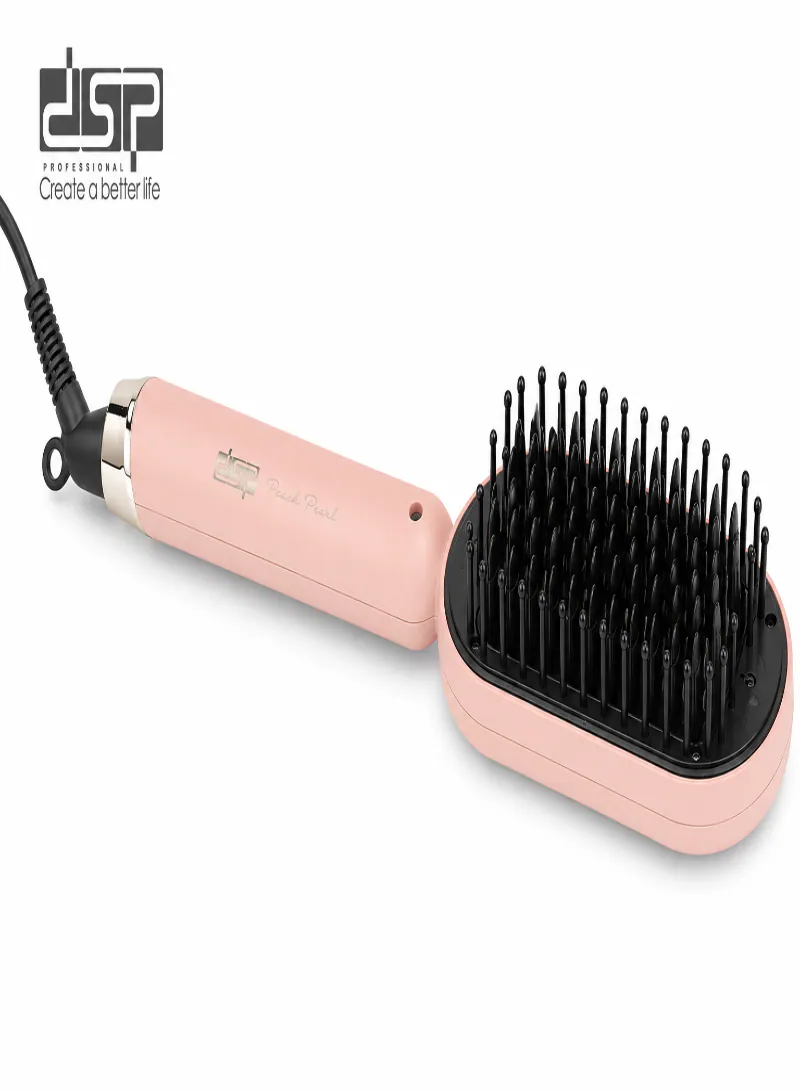 DSP Pro Luxe Brush 10248U Peach Pearl Series – 60W Heated Hair Styling Brush with LCD Temperature Control 2