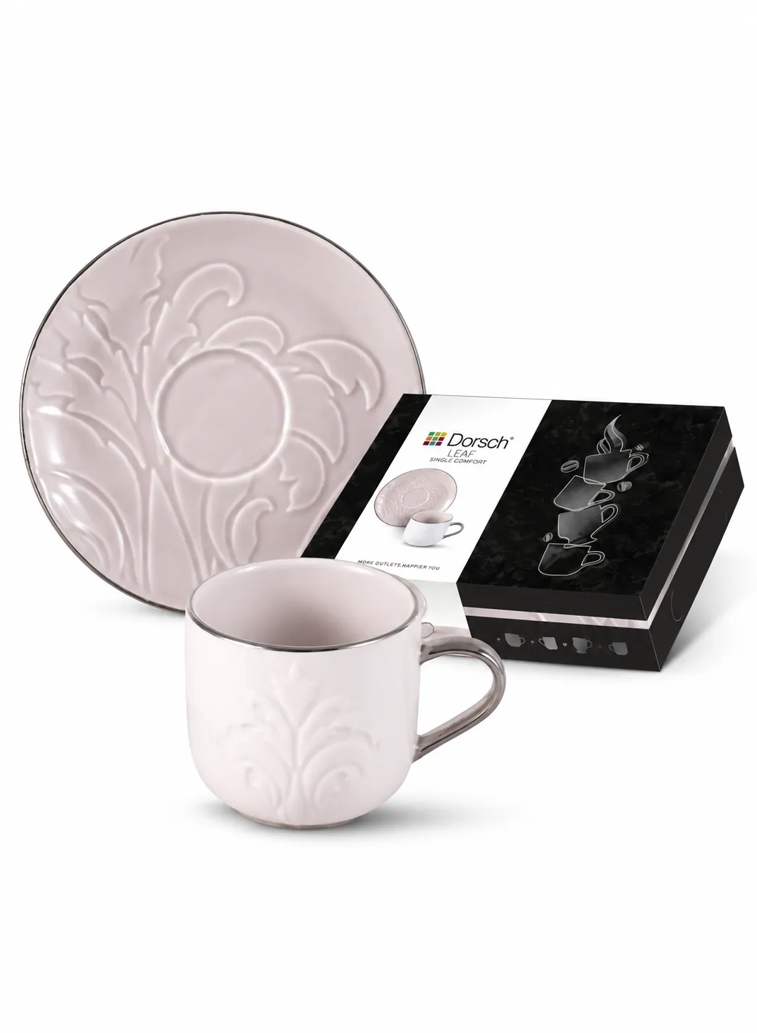 Dorsch Coffee Cups – Leaf Offwhite  (12 pcs)