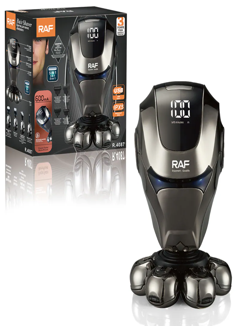 RAF R.4087 Electric Rechargeable Professional Hair Clipper – Low Noise USB Hair Trimmer
