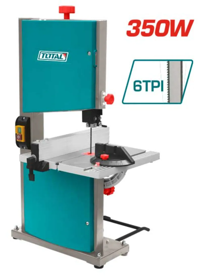 TOTAL 350W Bench Band Saw with Tilting Table – 80mm Cutting Depth