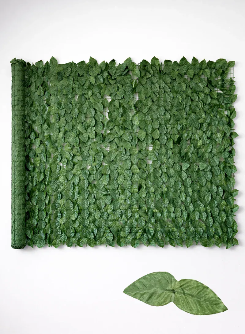 1m x 3m Artificial Green Radish Leaf Decorative Garden Panel – Indoor & Outdoor Use (Dark Green)