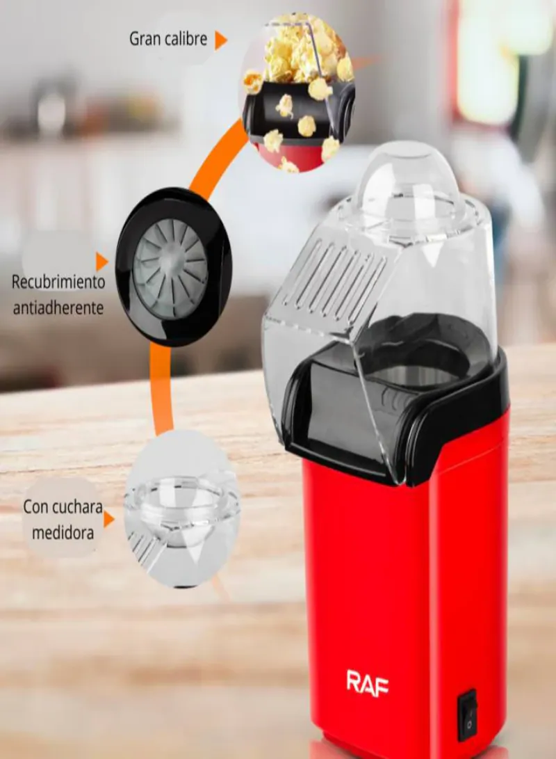 RAF Popcorn Machine Maker – 1200W Hot Air Popcorn Machine 5