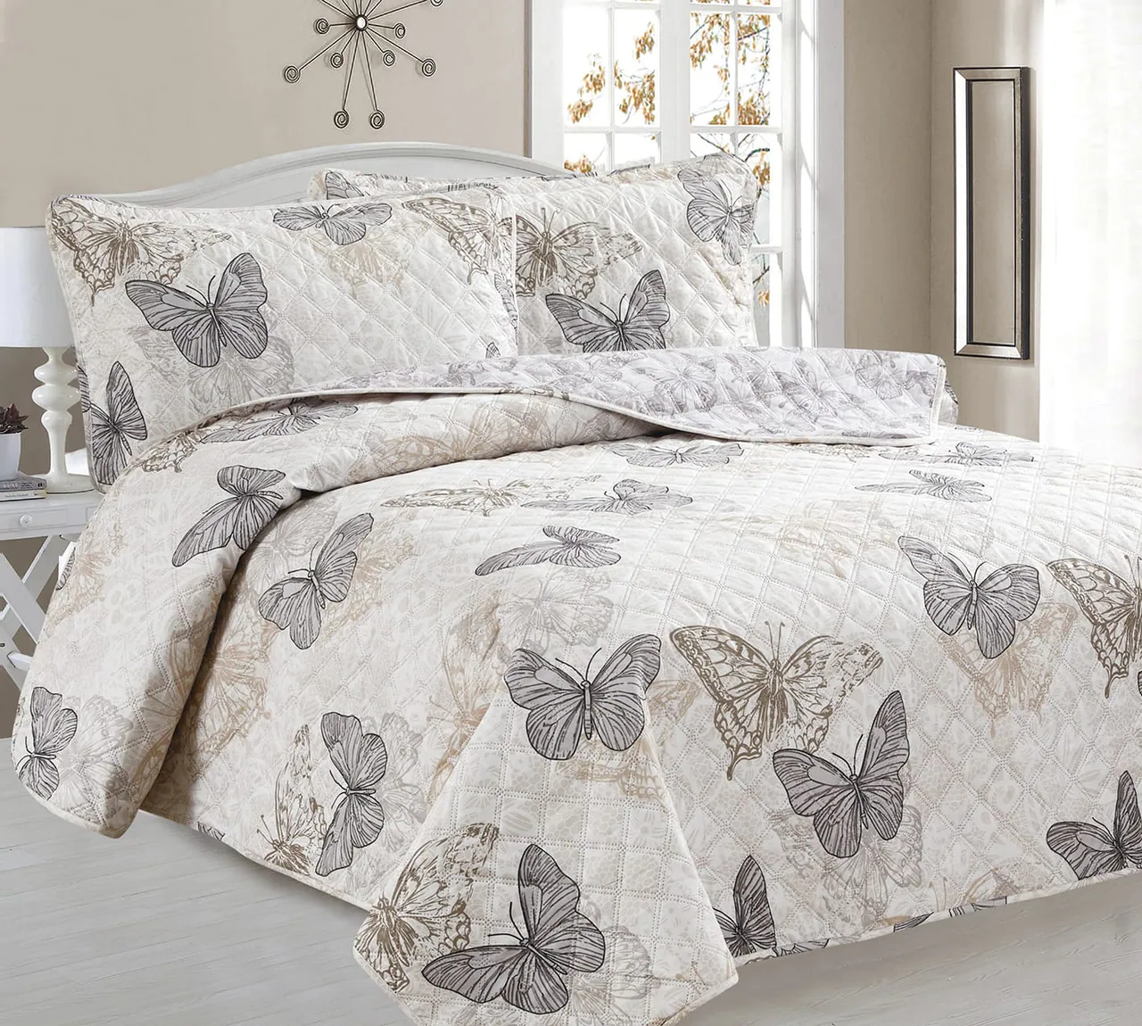 Luxury Quilted Bedspread Set – Soft Modern Comforter Cover-4